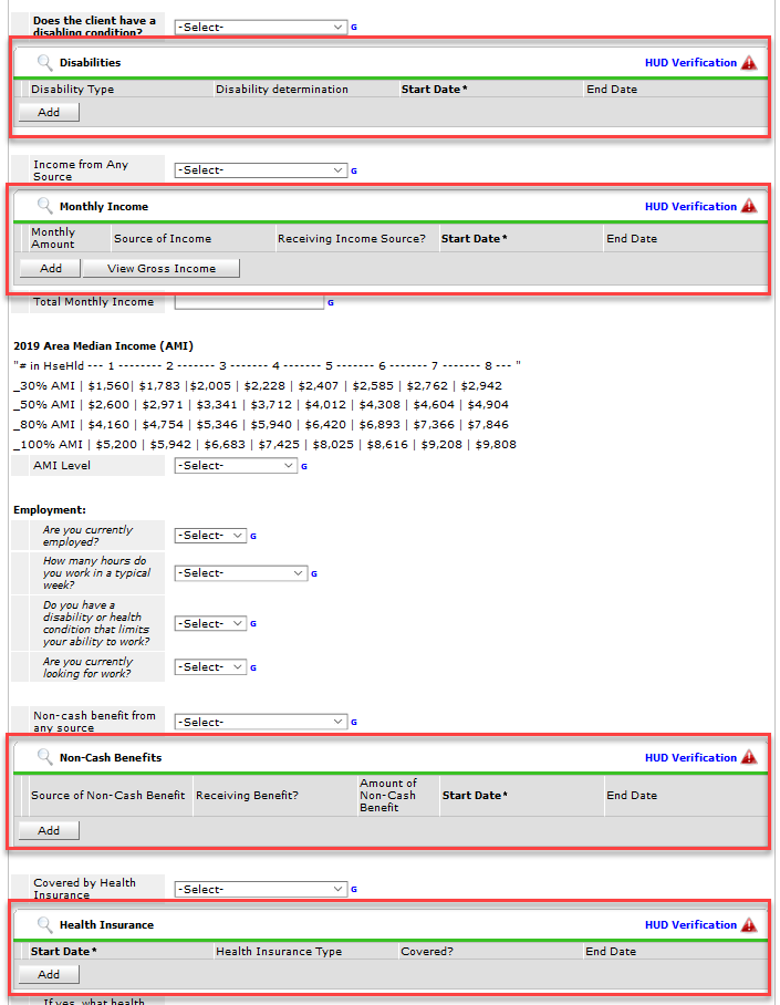 Sub Assessments And Hud Verifications Helpdesk Homeless Management Information System Hmis 3153